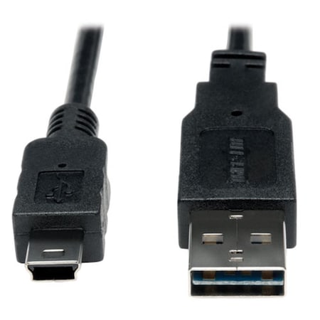 Evolve Universal Reversible USB 2.0 High-Speed Cable Reversible A to 5Pin Mini B MM 6 ft. EV147544